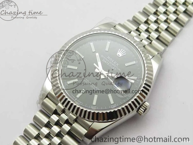 MiroTime 0414 DateJust 41MM 126334 904L SS VRF 1:1 Best Edition Black Dial Stick Markers on SS Jubilee Bracelet A Trendy 2901